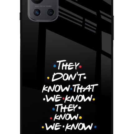 FRIENDS Dialogue Oneplus 9R Glass Case