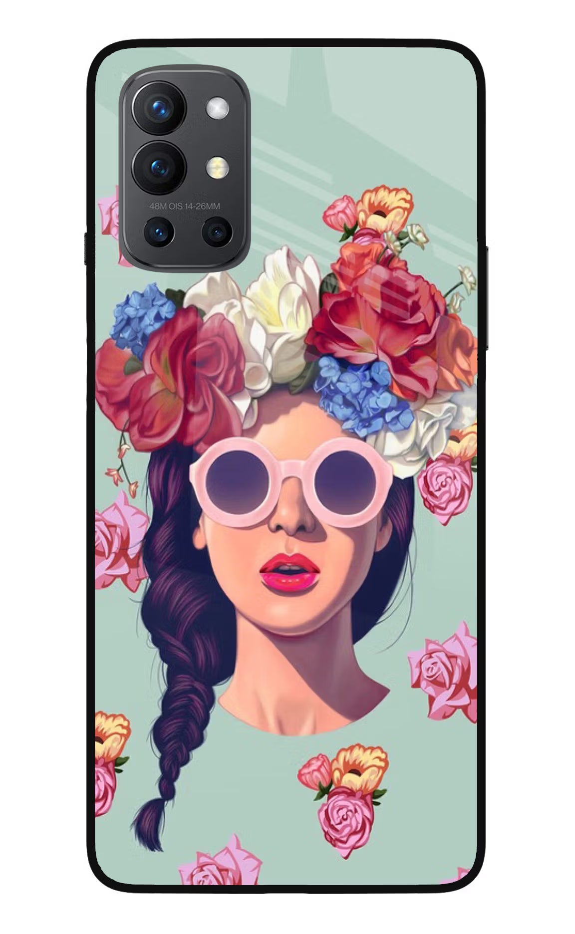 Pretty Girl Oneplus 9R Glass Case Back Cover by Casekaro