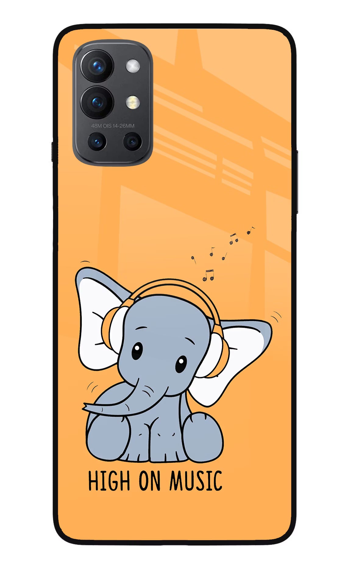High On Music Oneplus 9R Glass Case Back Cover by Casekaro