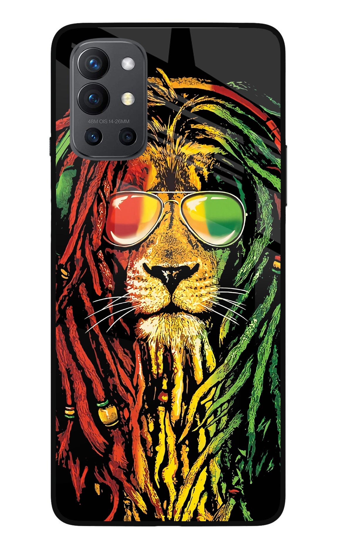 Rasta Lion Oneplus 9R Glass Case