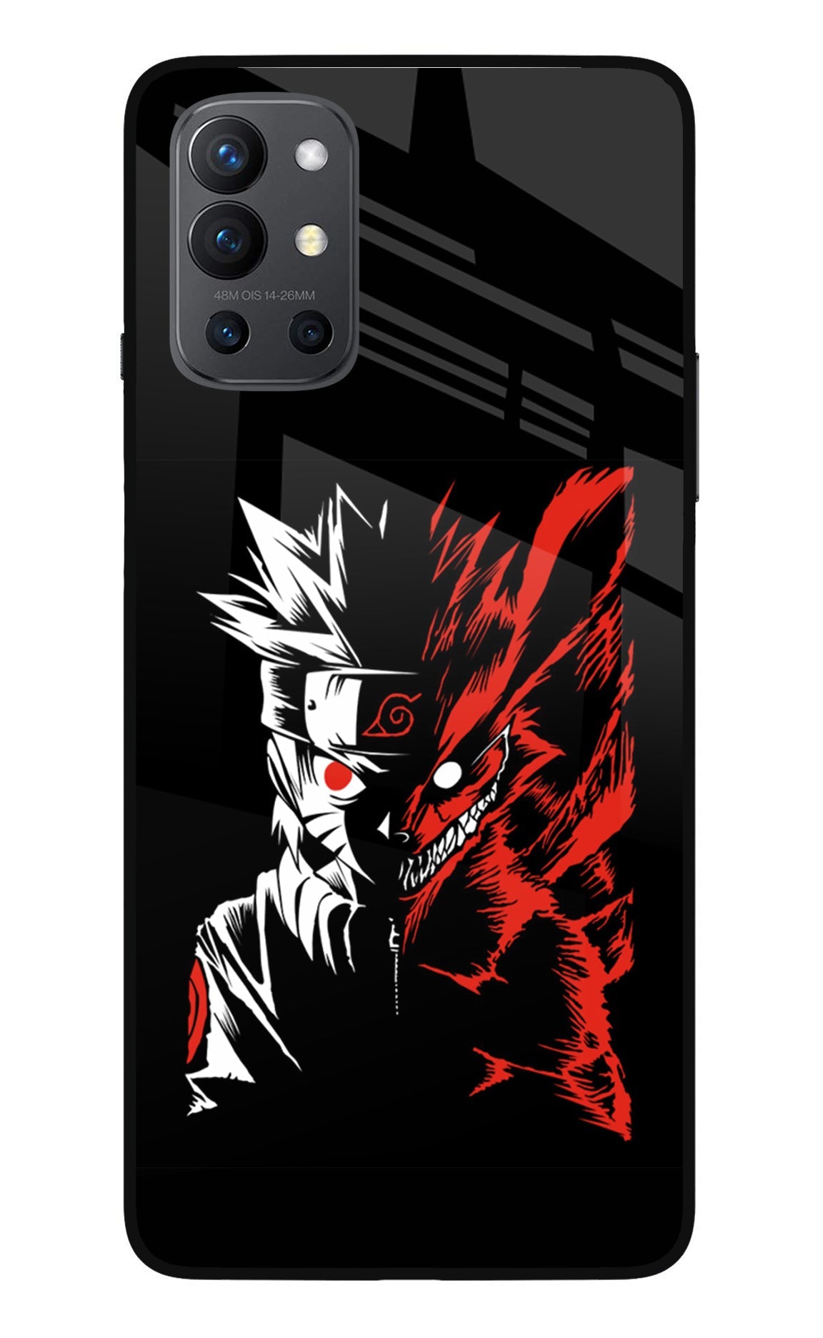 Naruto Two Face Oneplus 9R Glass Case