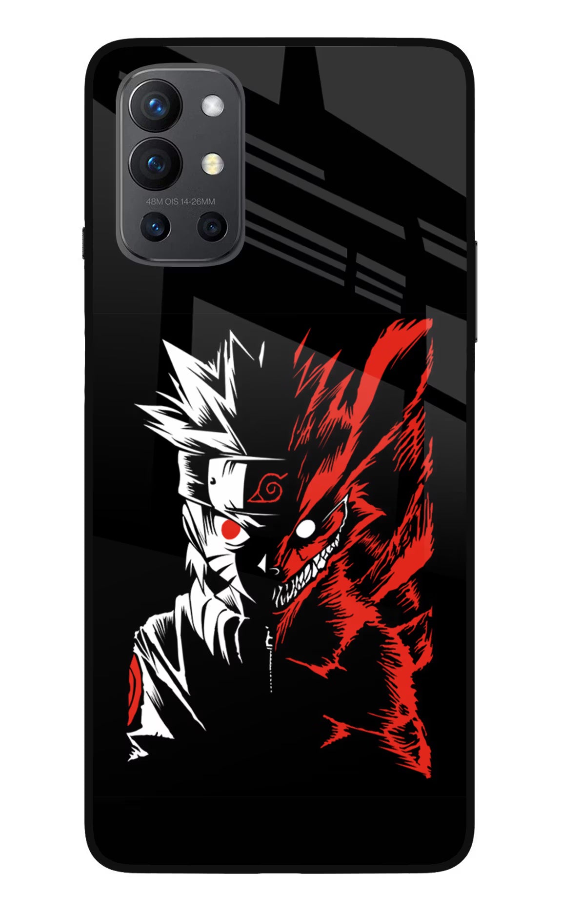 Naruto Two Face Oneplus 9R Glass Case Back Cover by Casekaro
