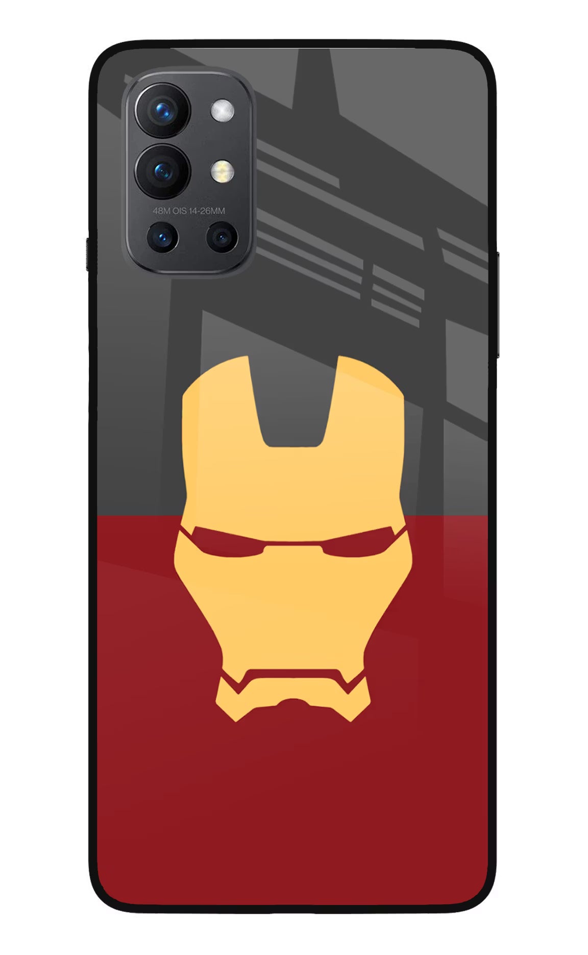 Ironman Oneplus 9R Glass Case Back Cover by Casekaro