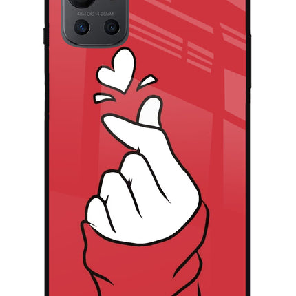 Korean Love Sign Oneplus 9R Glass Case
