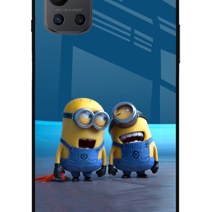 Minion Laughing Oneplus 9R Glass Case