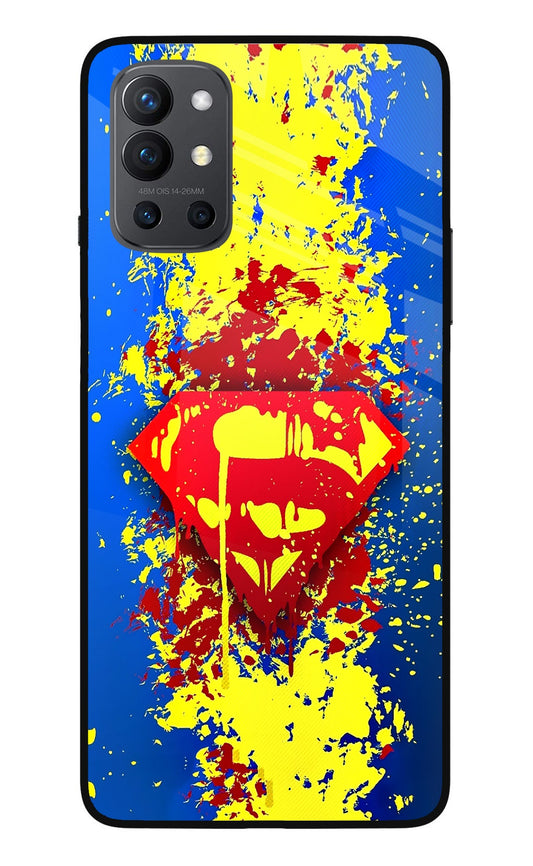 Superman logo Oneplus 9R Glass Case