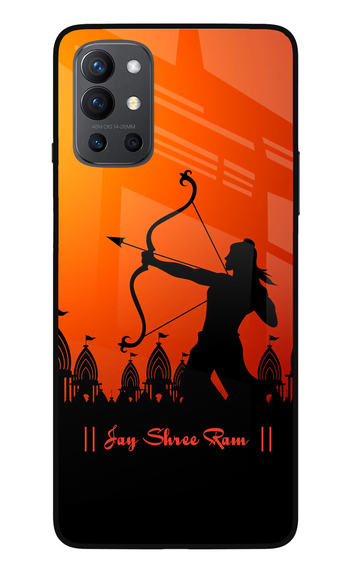 Lord Ram - 4 Oneplus 9R Glass Case Back Cover by Casekaro
