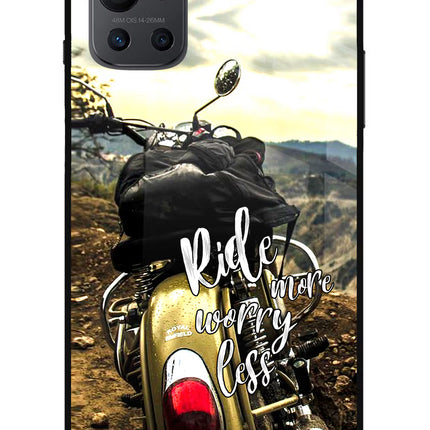 Ride More Worry Less Oneplus 9R Glass Case
