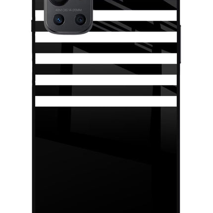 Black and White Print Oneplus 9R Glass Case