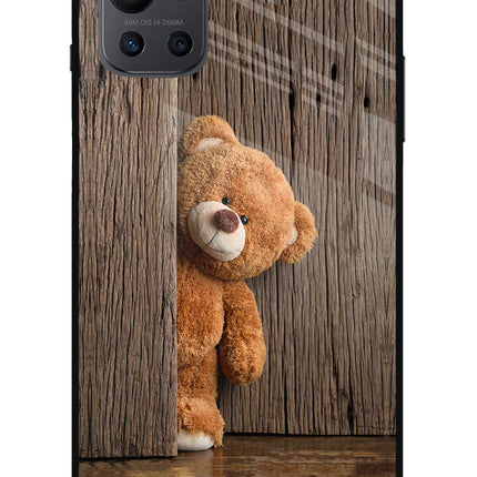 Teddy Wooden Oneplus 9R Glass Case