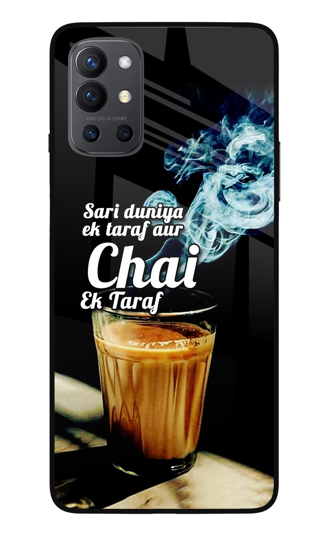 Chai Ek Taraf Quote Oneplus 9R Glass Case