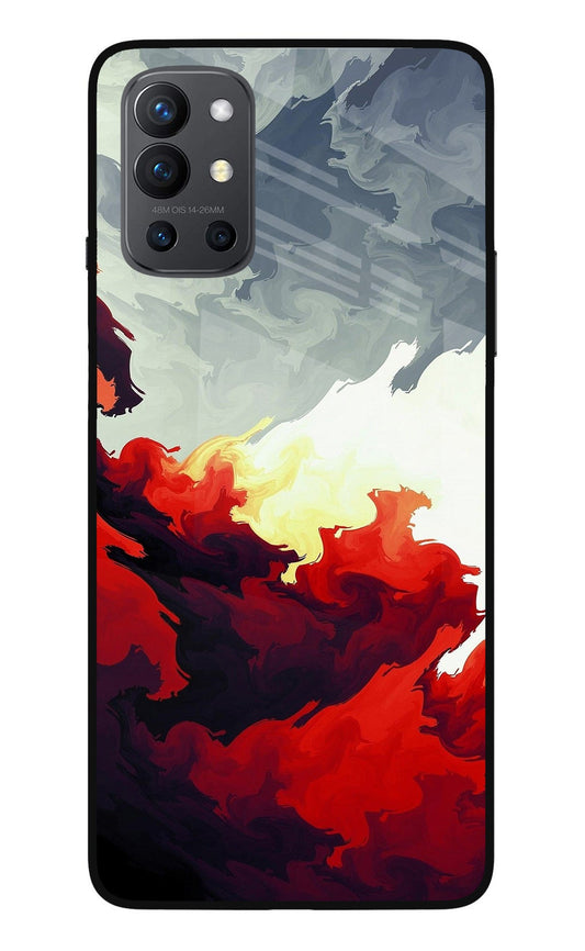 Fire Cloud Oneplus 9R Glass Case