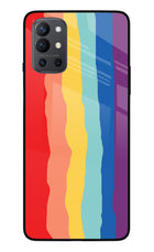 Rainbow Oneplus 9R Glass Case Back Cover by Casekaro