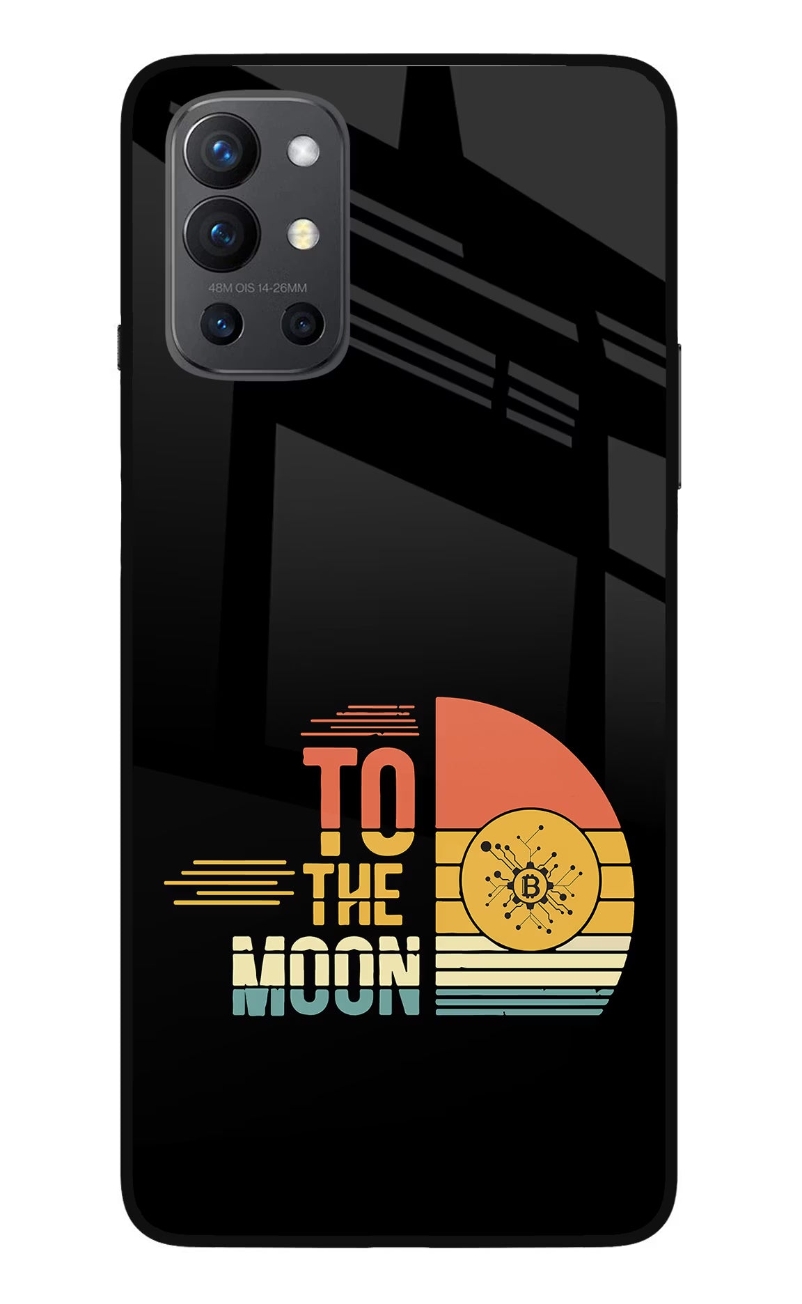 To the Moon Oneplus 9R Glass Case Back Cover by Casekaro