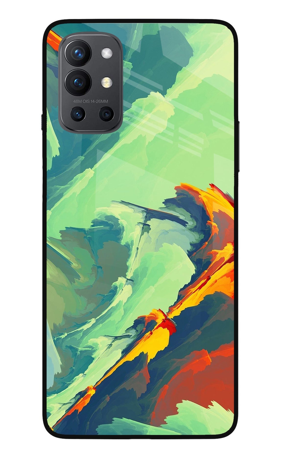 Paint Art Oneplus 9R Glass Case