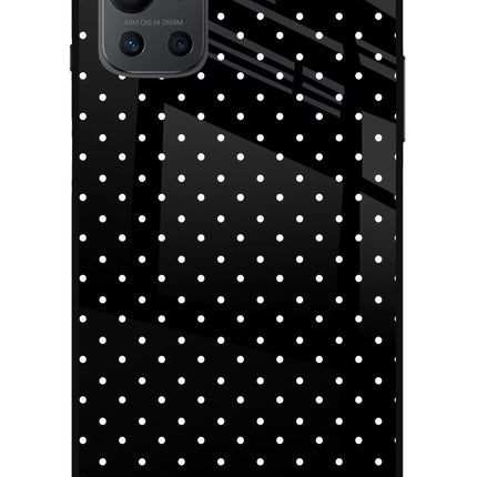 White Dots Oneplus 9R Glass Case
