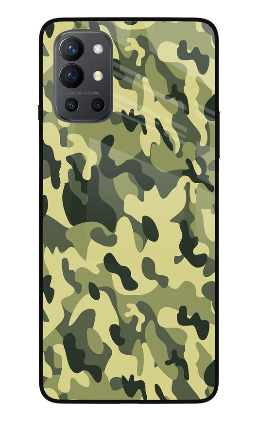 Camouflage Oneplus 9R Glass Case