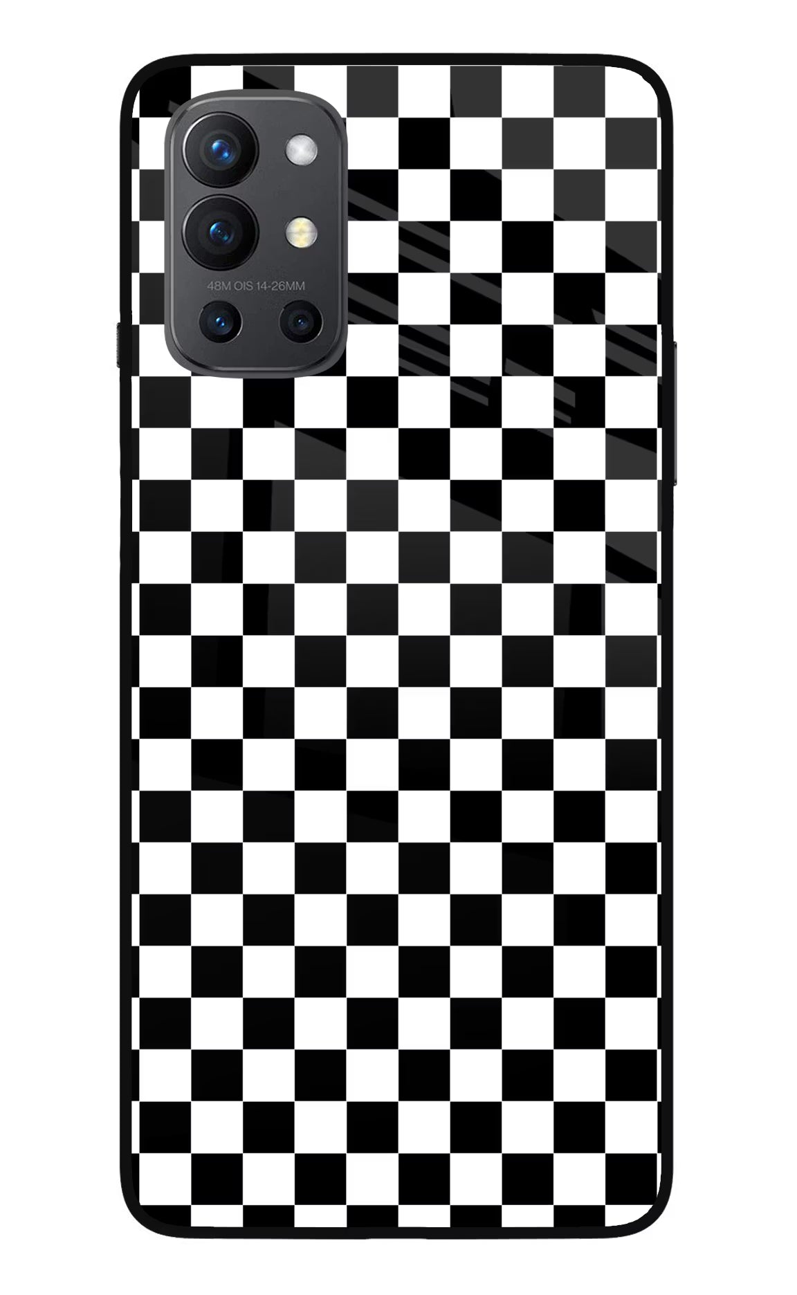 Chess Board Oneplus 9R Glass Case Back Cover by Casekaro