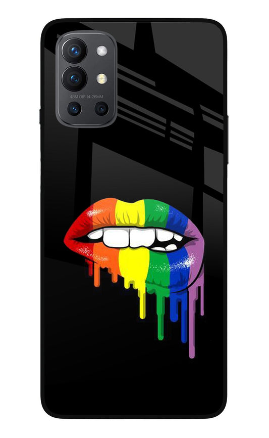 Lips Biting Oneplus 9R Glass Case