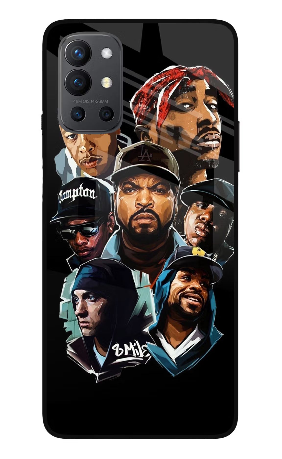 Rappers Oneplus 9R Glass Case Back Cover by Casekaro