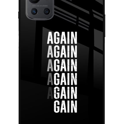 Again Again Gain Oneplus 9R Glass Case