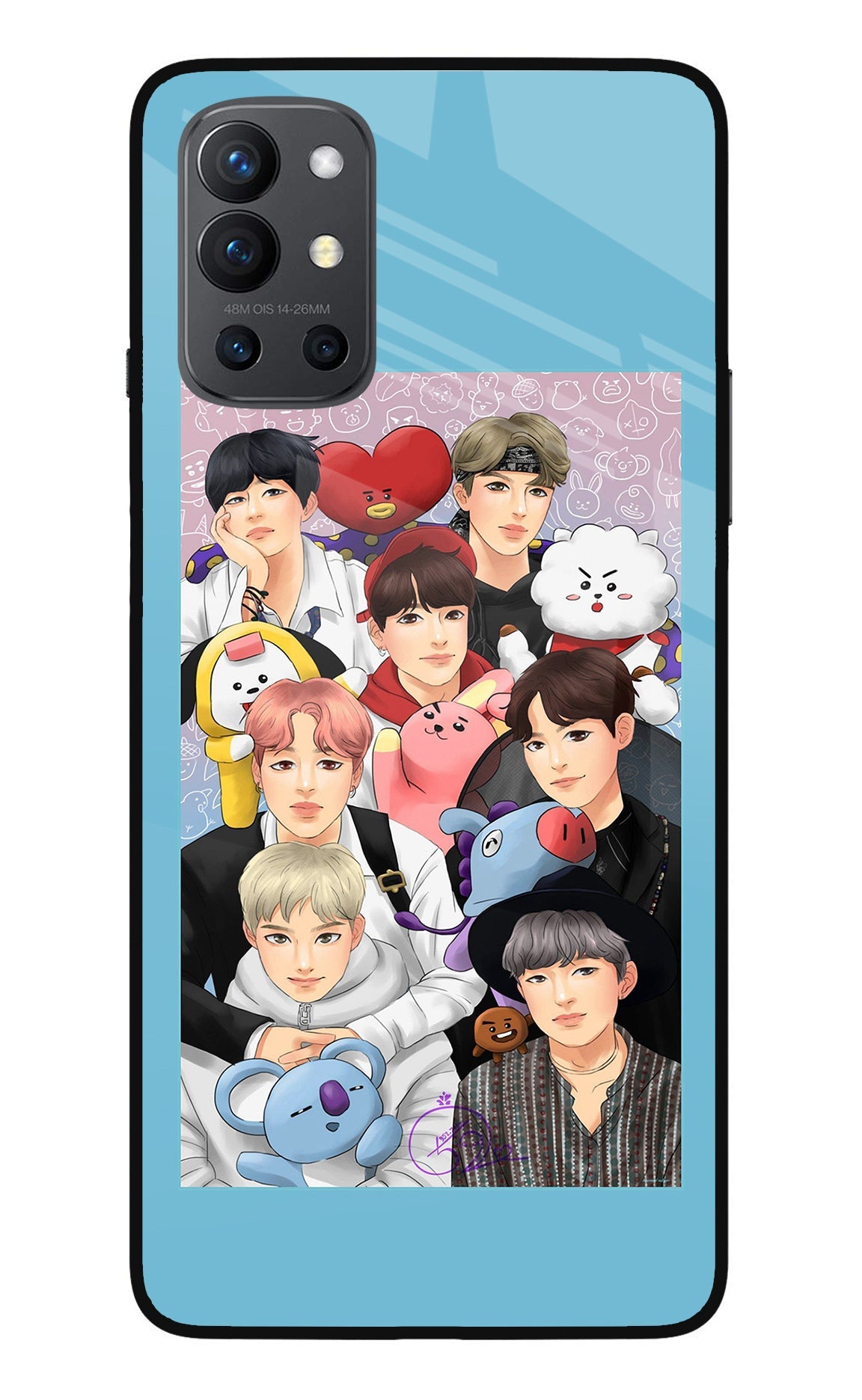 BTS with animals Oneplus 9R Back Cover