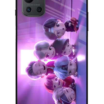 BTS Chibi Oneplus 9R Glass Case