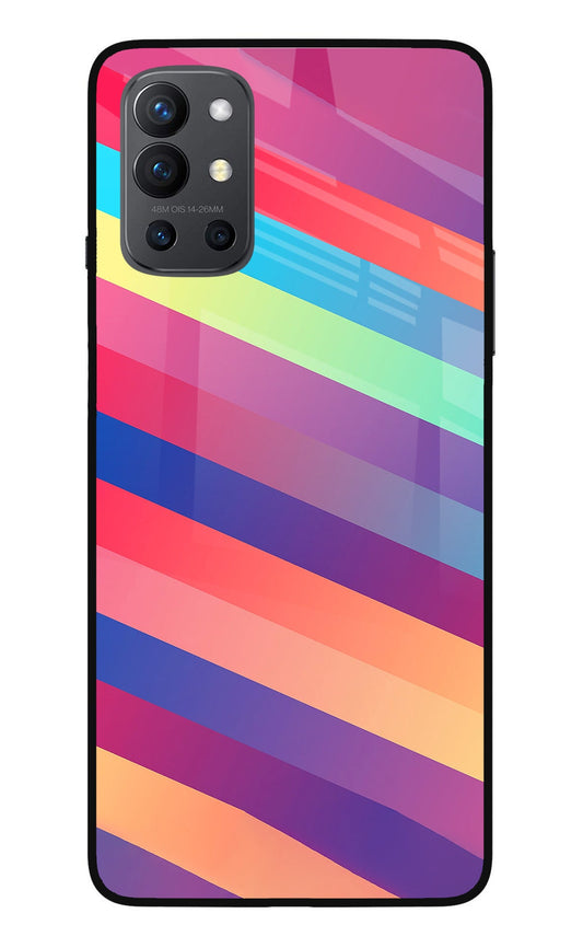 Stripes color Oneplus 9R Glass Case