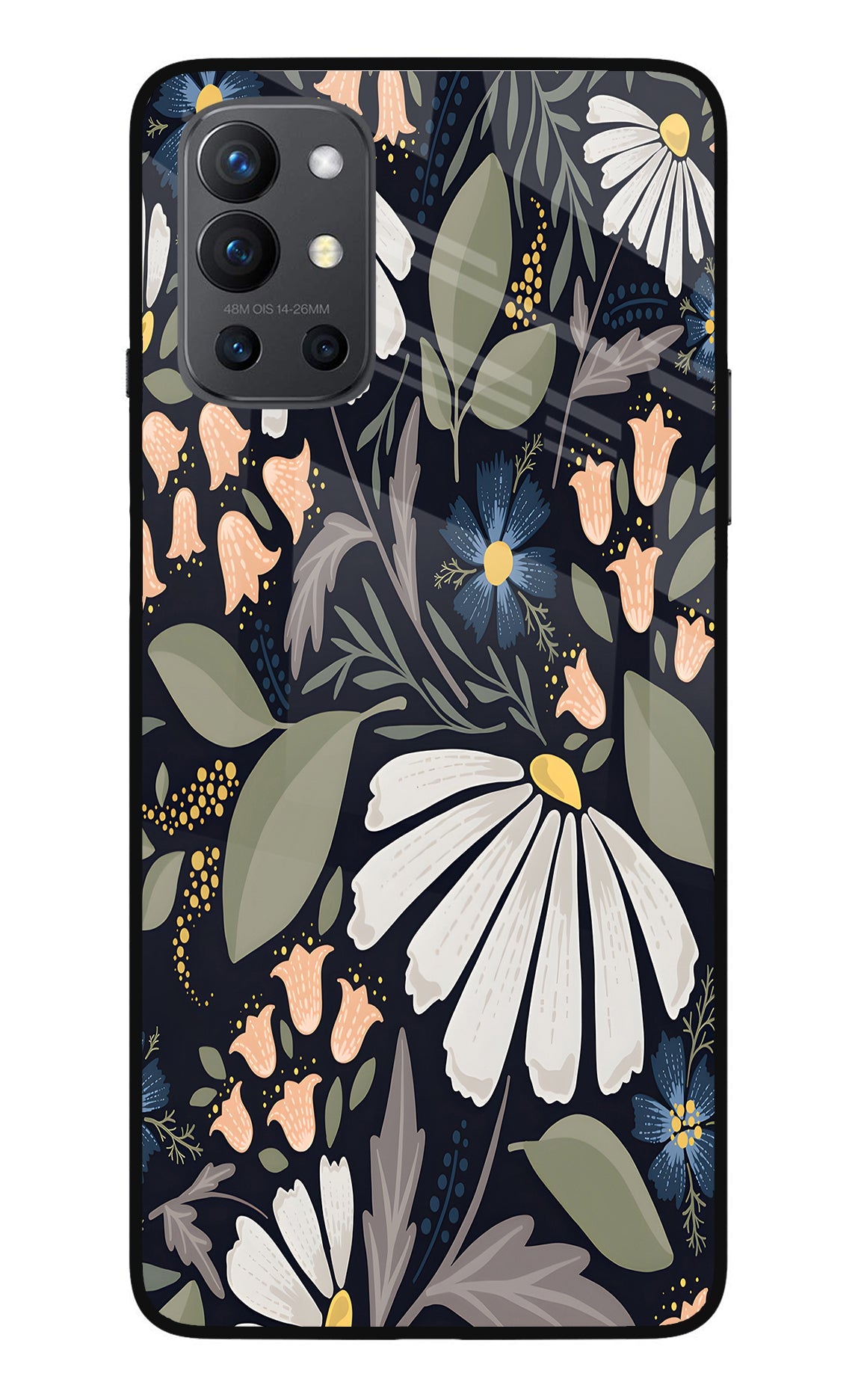 Flowers Art Oneplus 9R Glass Case