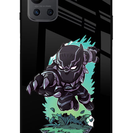 Black Panther Oneplus 9R Glass Case