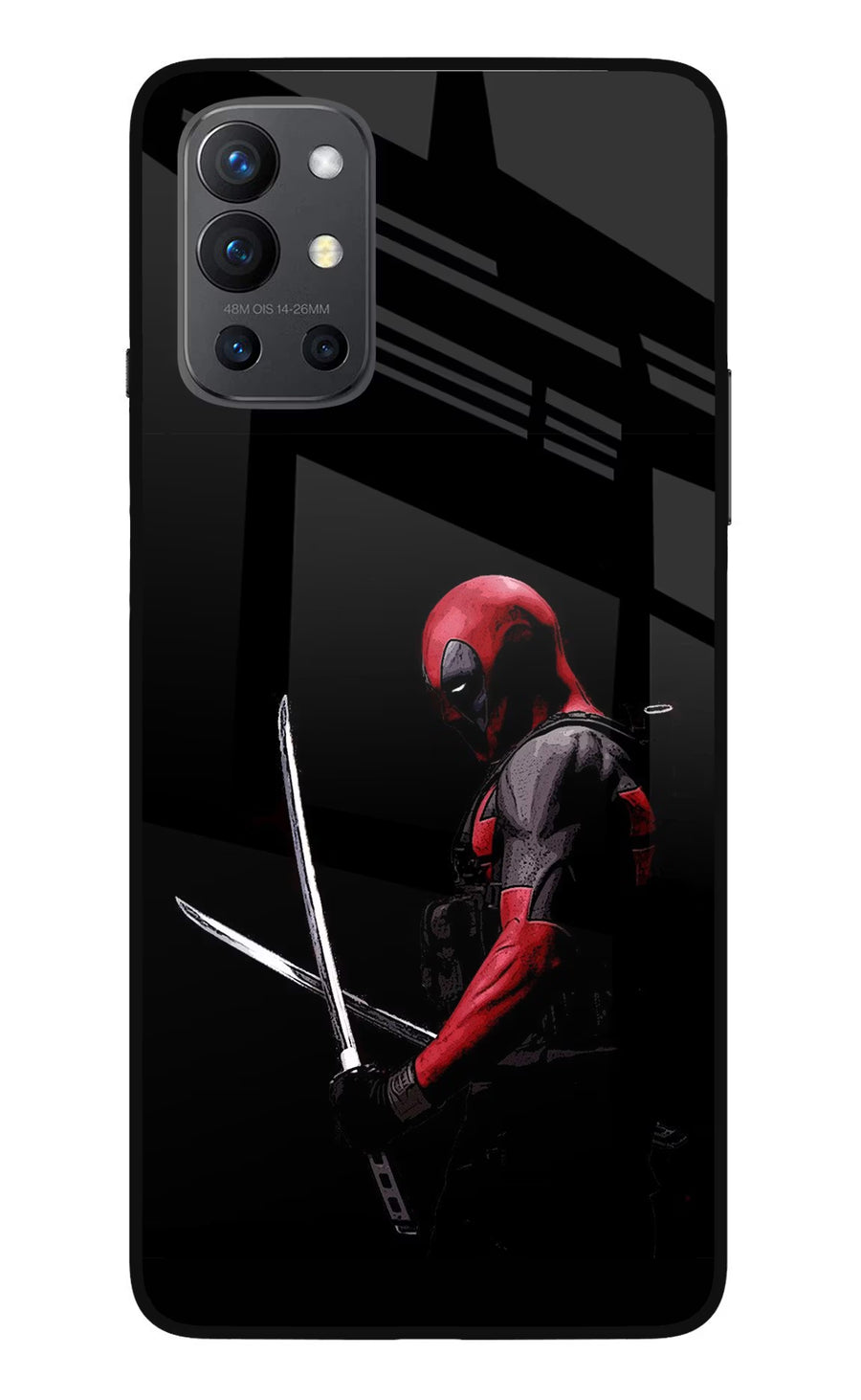 Deadpool Oneplus 9R Back Cover, Glass case