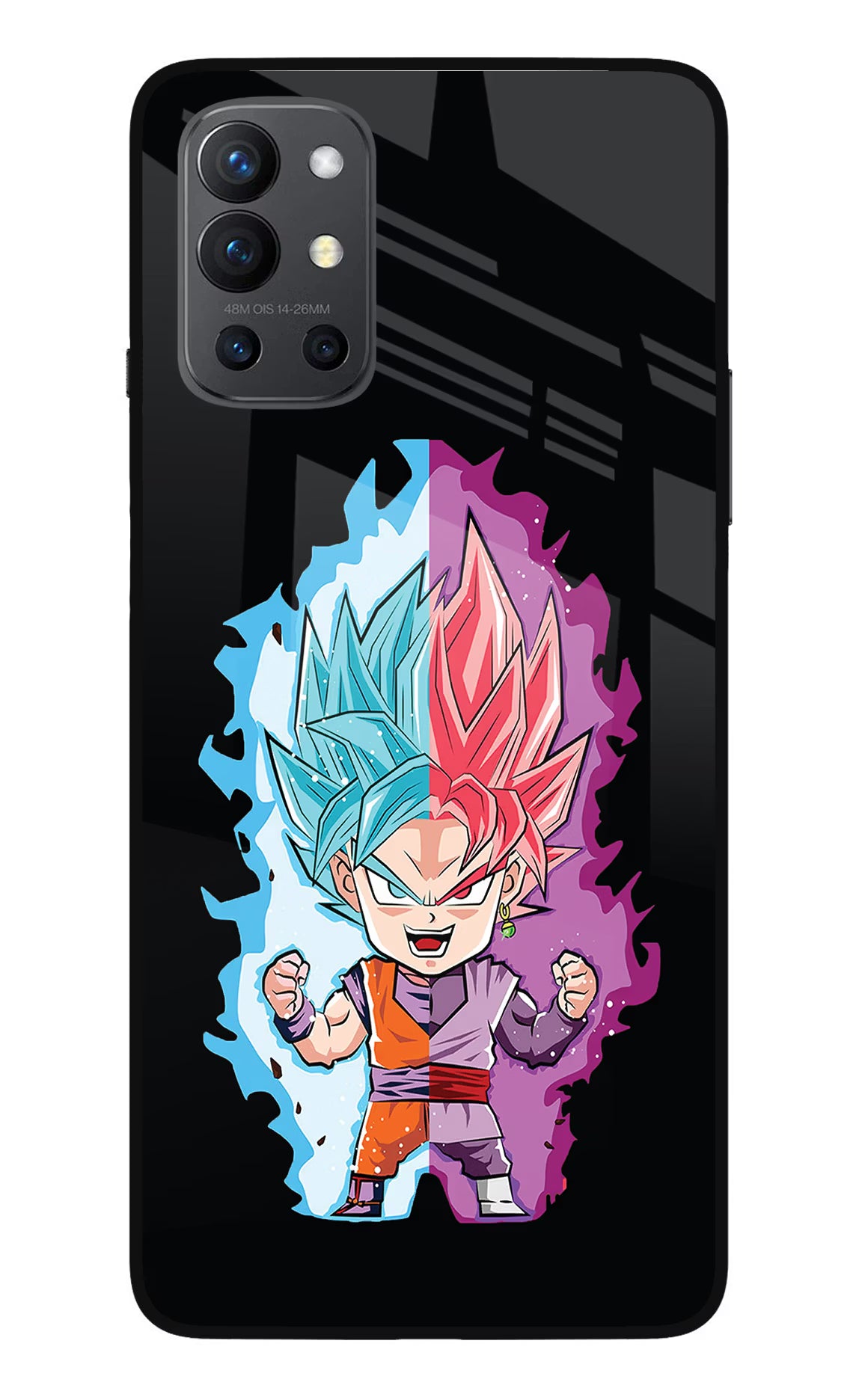 Chota Goku Oneplus 9R Glass Case Back Cover by Casekaro