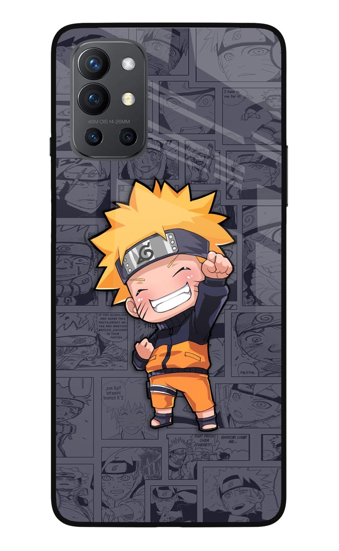 Chota Naruto Oneplus 9R Glass Case