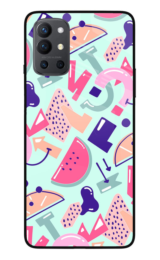 Doodle Pattern Oneplus 9R Glass Case