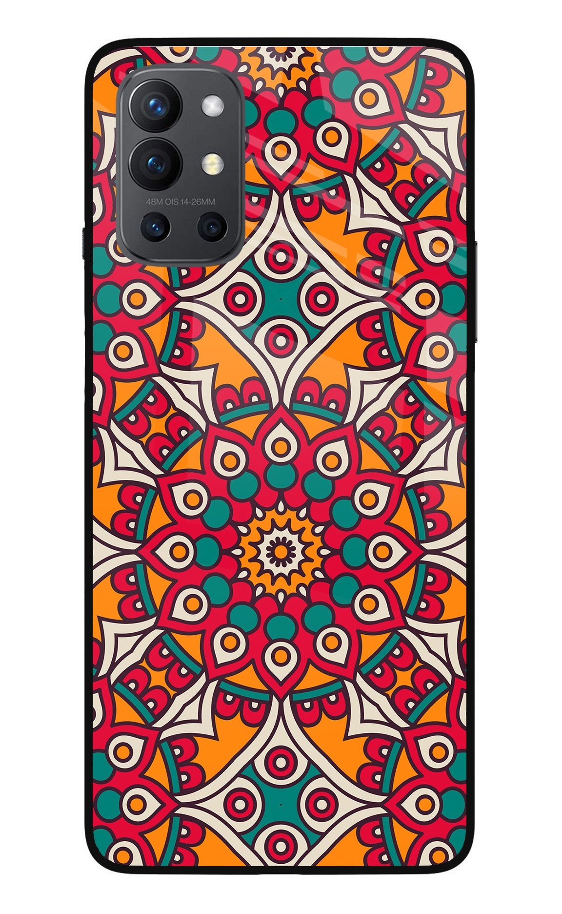 Mandala Art Oneplus 9R Glass Case