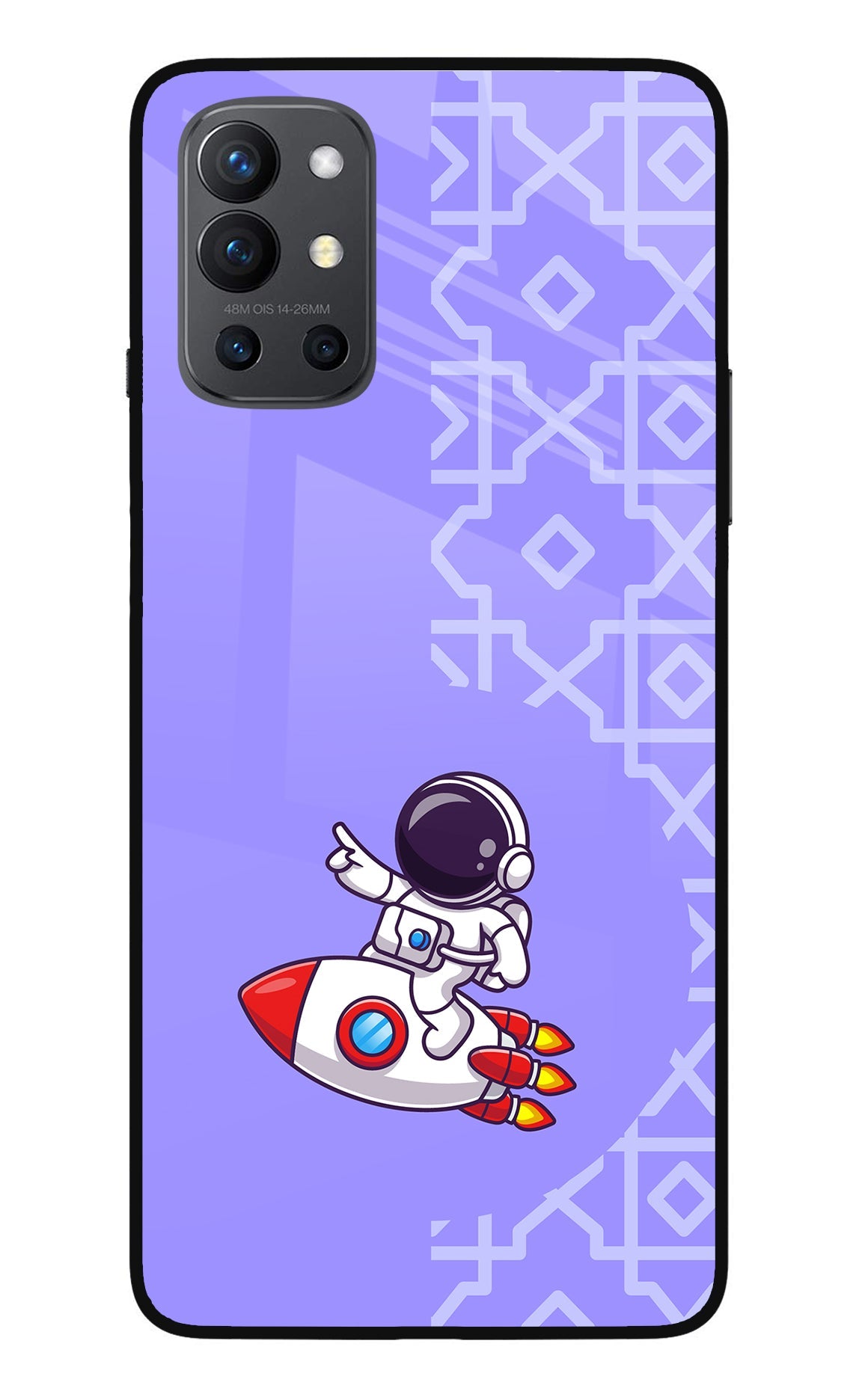 Cute Astronaut Oneplus 9R Glass Case