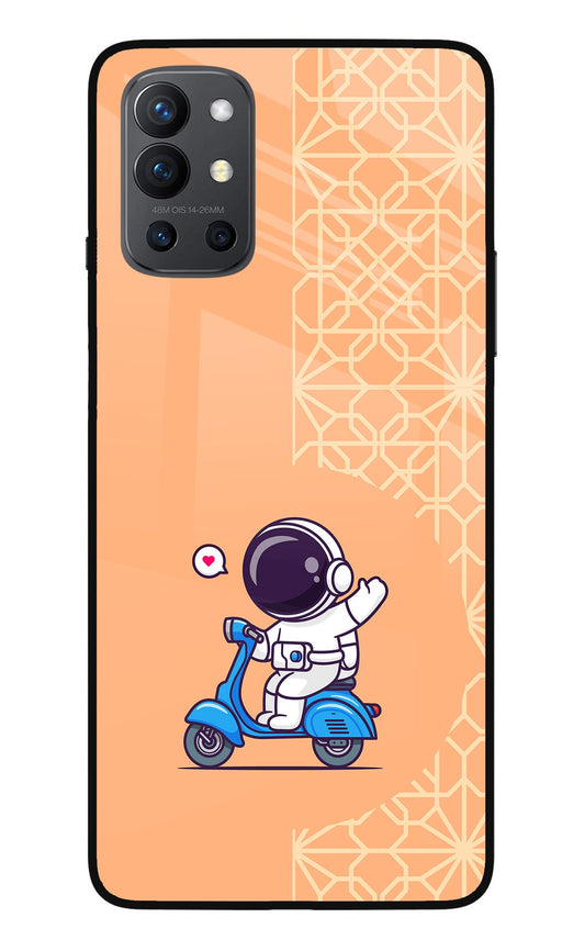 Cute Astronaut Riding Oneplus 9R Glass Case