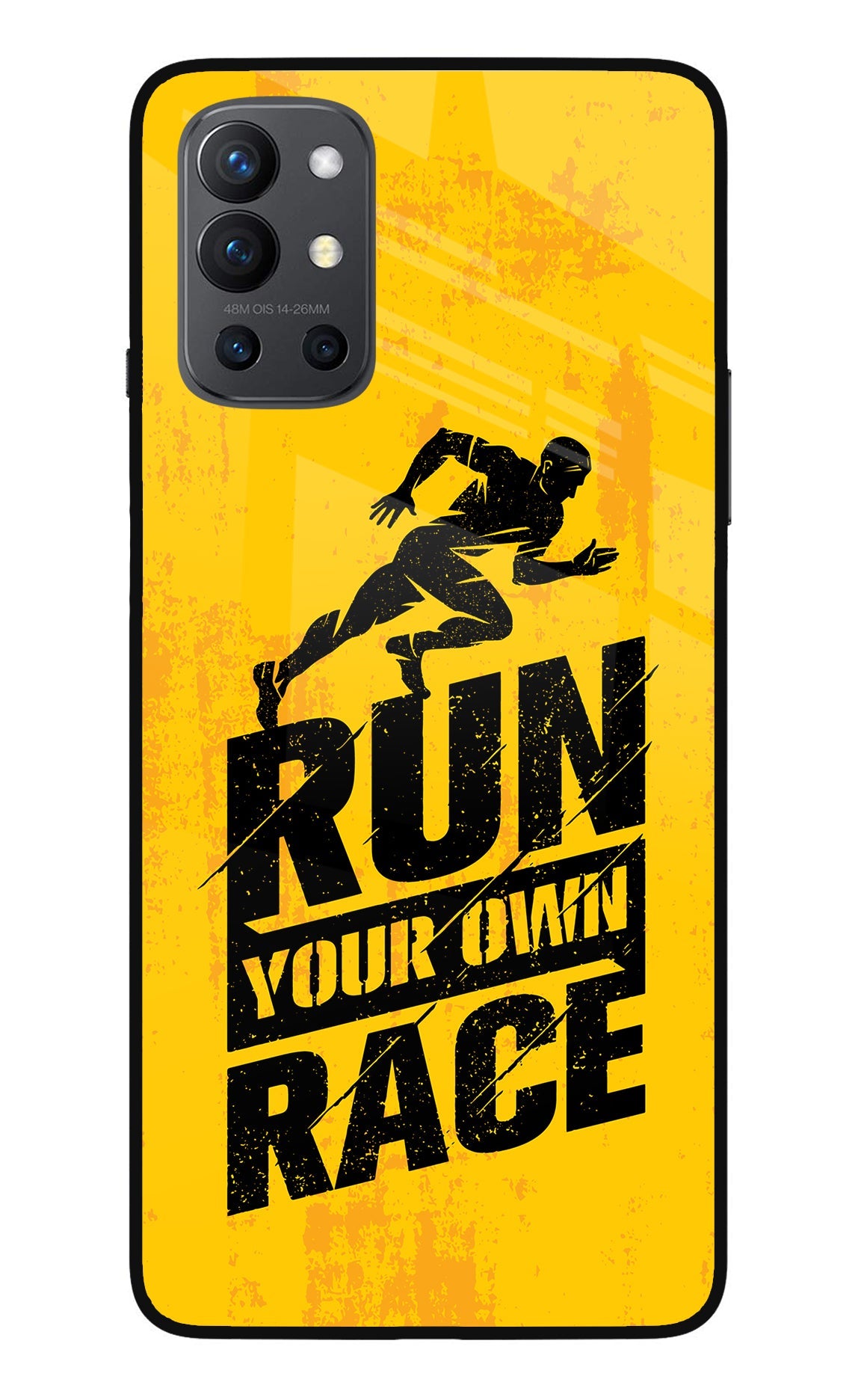 Run Your Own Race Oneplus 9R Glass Case