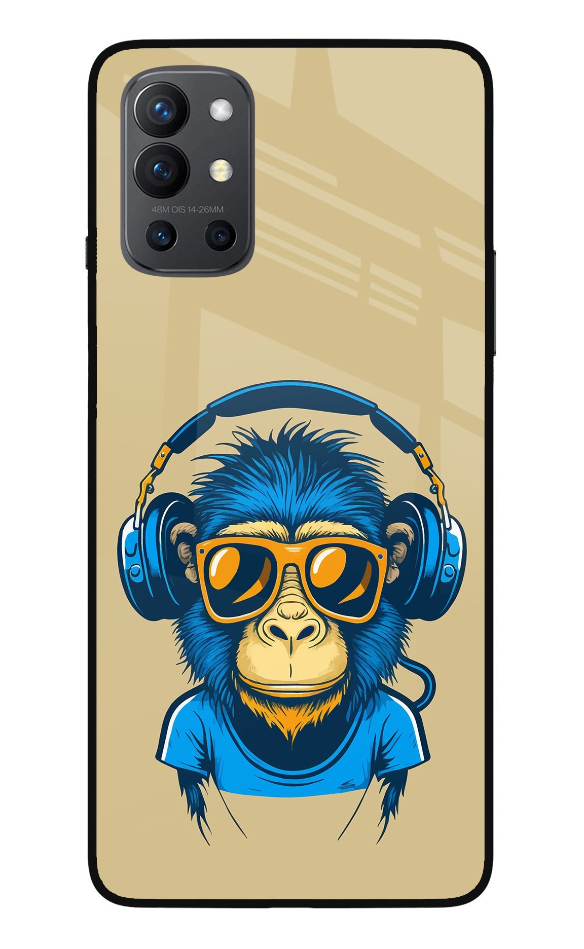 Monkey Headphone Oneplus 9R Glass Case