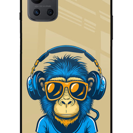 Monkey Headphone Oneplus 9R Glass Case