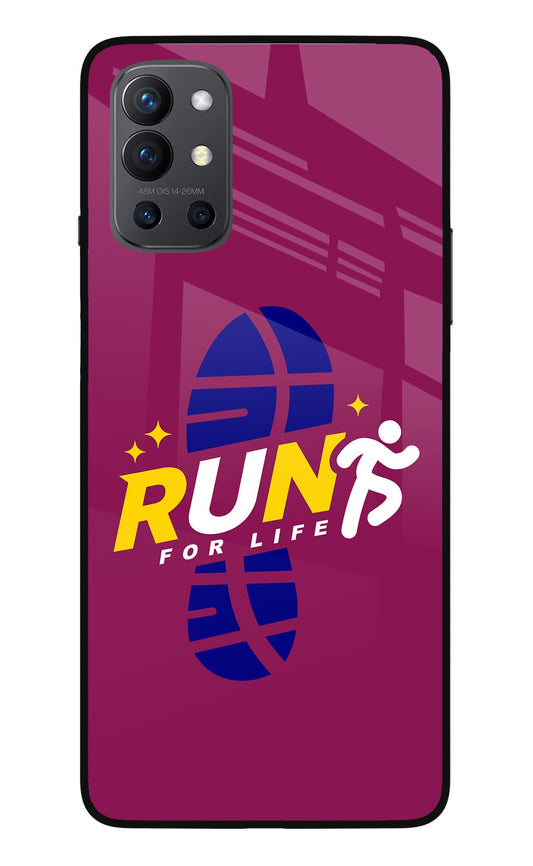 Run for Life Oneplus 9R Glass Case