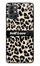 Leopard Print Self Love Oneplus 9R Glass Case
