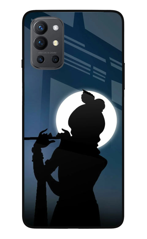 Shri Krishna Silhouette Oneplus 9R Glass Case