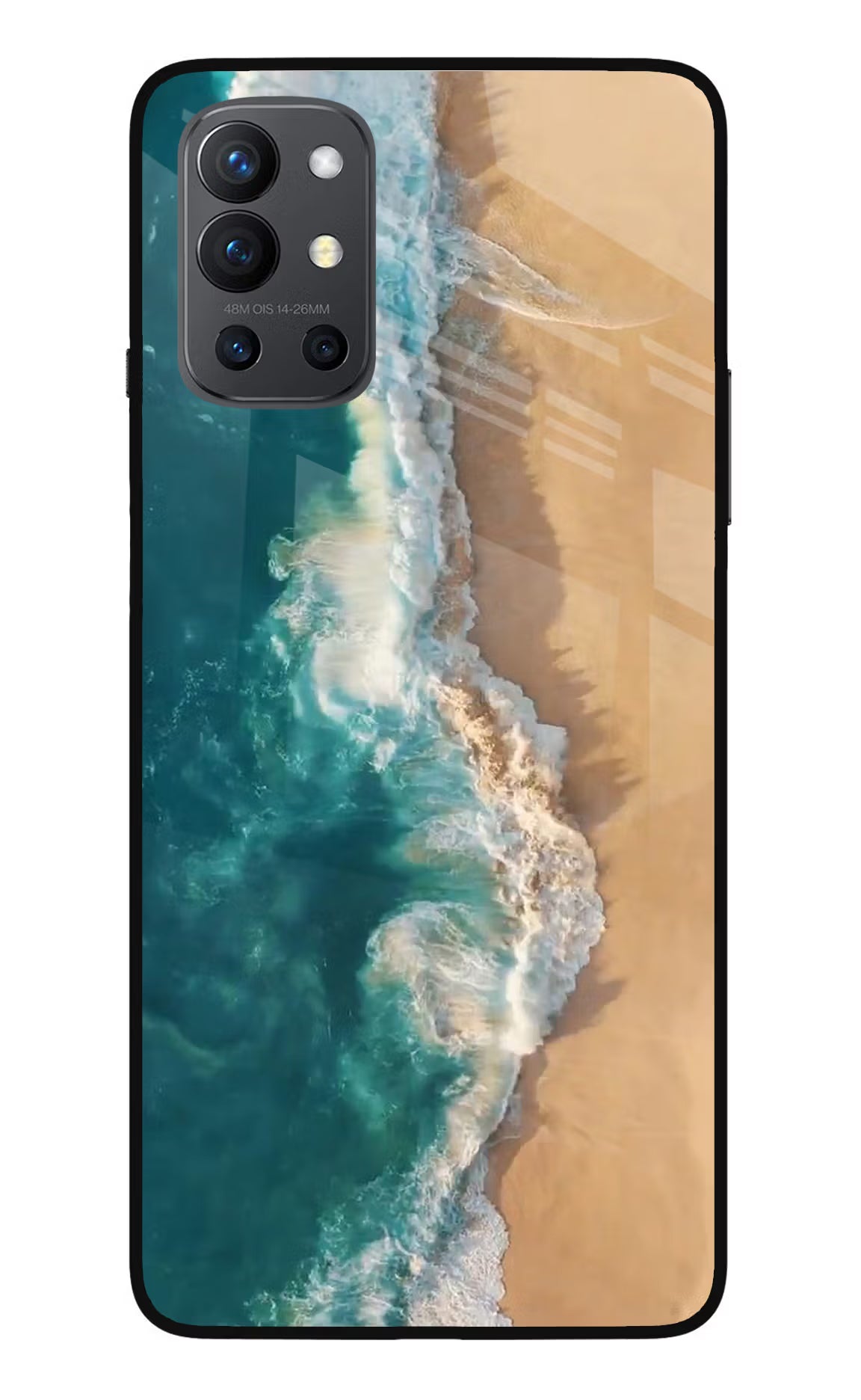 Ocean Beach Oneplus 9R Glass Case Back Cover by Casekaro