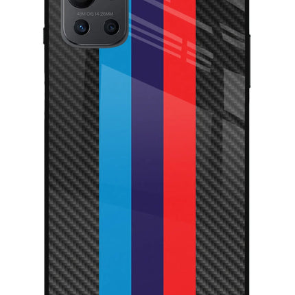BMW Stripes Pattern Oneplus 9R Glass Case