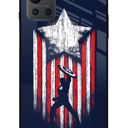 Captain America Marvel Art Oneplus 9R Glass Case