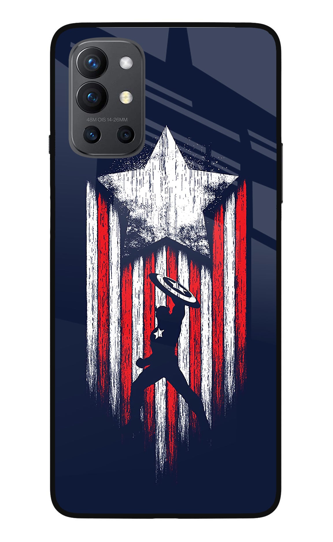 Captain America Marvel Art Oneplus 9R Back Cover