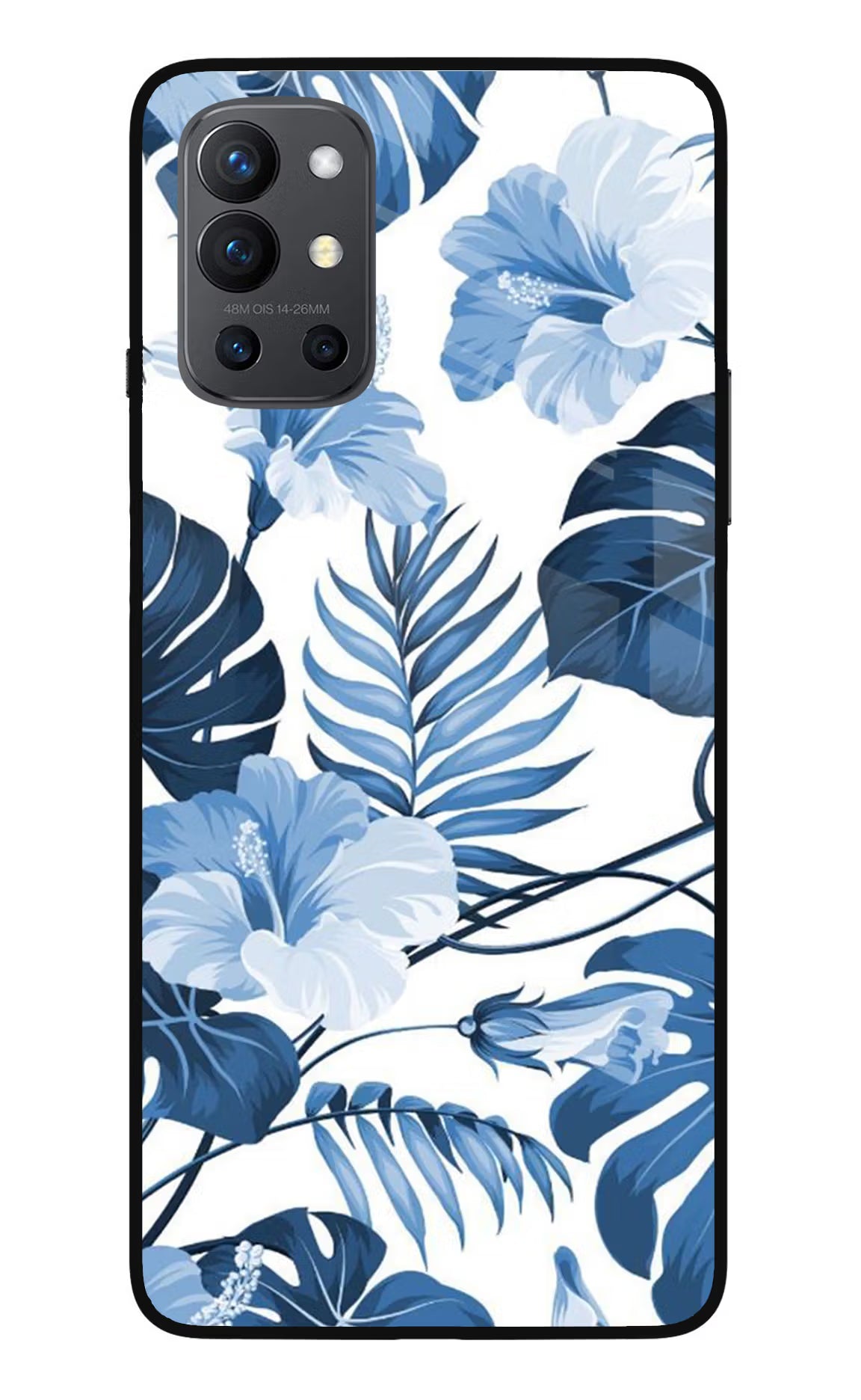 Fabric Art Oneplus 9R Glass Case Back Cover by Casekaro