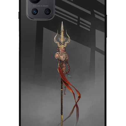 Shiv Trishul Oneplus 9R Glass Case