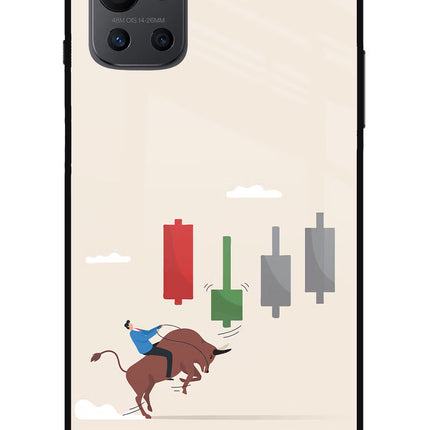 Bull Trading Momentum Oneplus 9R Glass Case